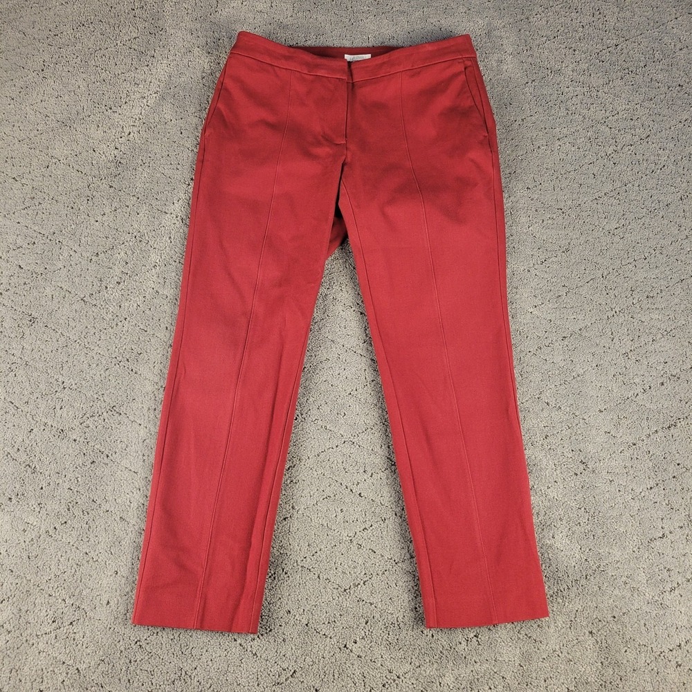 J Jill Pants Womens 4P Red Crop Dress Pants Premium Bi-Stretch Preppy Casual